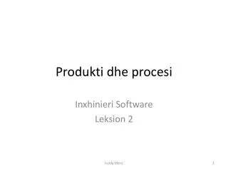 produkti dhe procesi