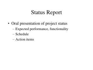 status report