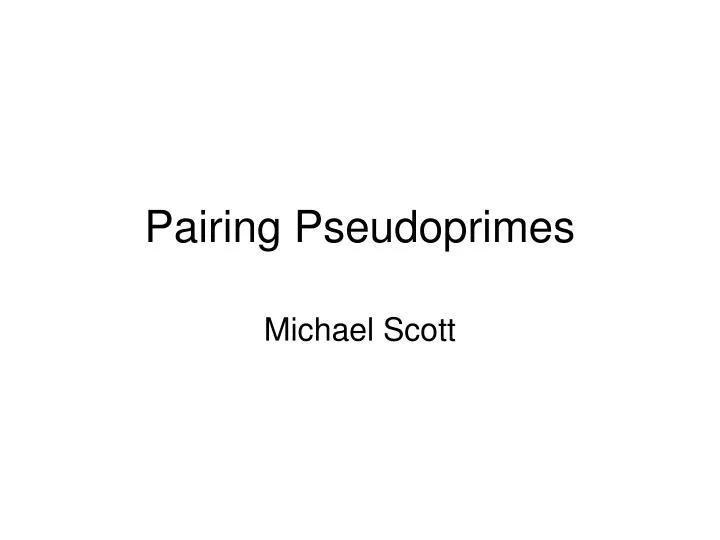 pairing pseudoprimes