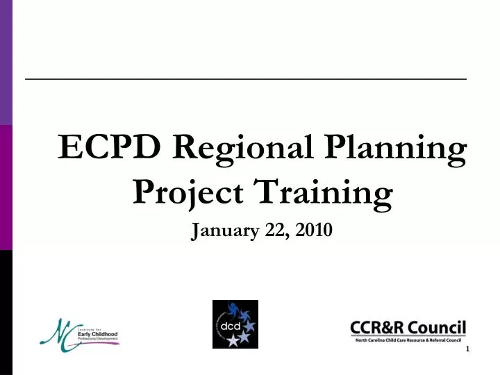ecpd regional planning project training