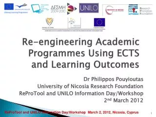 Re-engineering Academic Programmes Using ECTS and Learning Outcomes