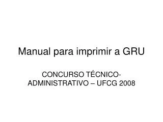 manual para imprimir a gru