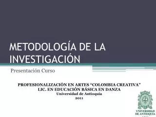 metodolog a de la investigaci n