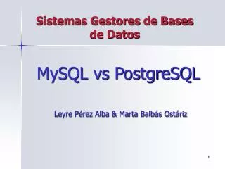 sistemas gestores de bases de datos