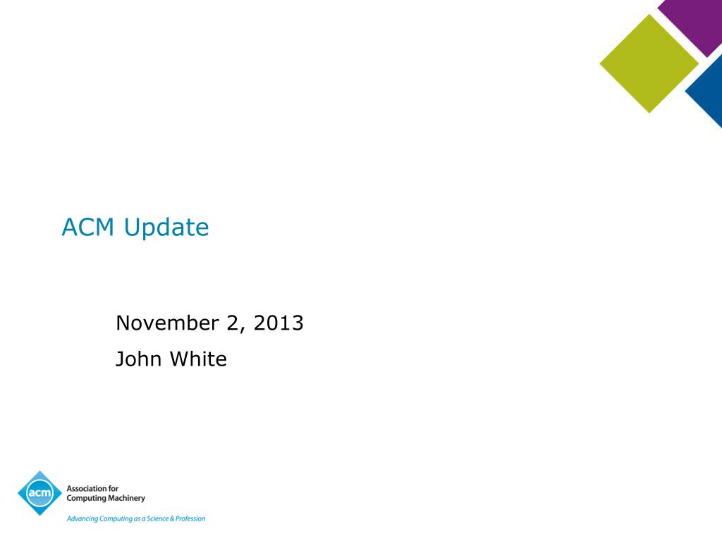 PPT - ACM Update PowerPoint Presentation, free download - ID:4056893