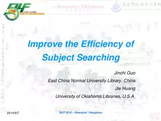 Improve the Efficiency of Subject Searching