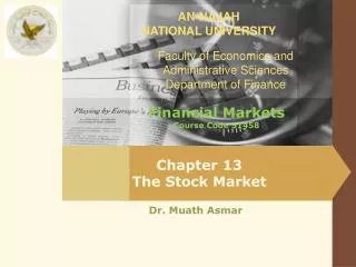 Chapter 13 The Stock M arket