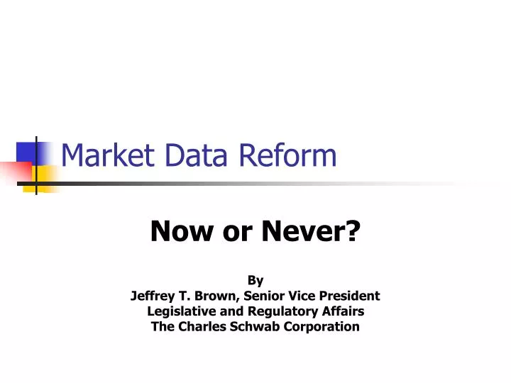market data reform