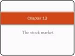 An In-Depth Look at Stock Market Investing and Valuation Techniques - slide 1