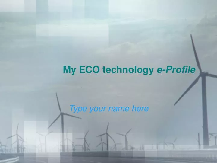 my eco technology e profile
