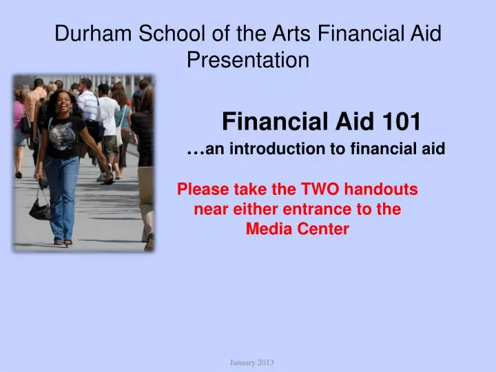 durham school of the arts financial aid presentation
