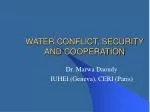 WATER CONFLICT, SECURITY AND COOPERATION - slide 1