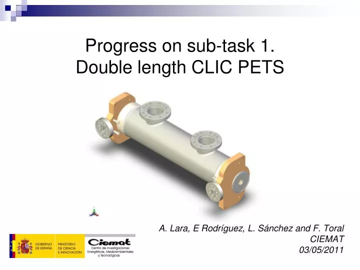 progress on sub task 1 double length clic pets