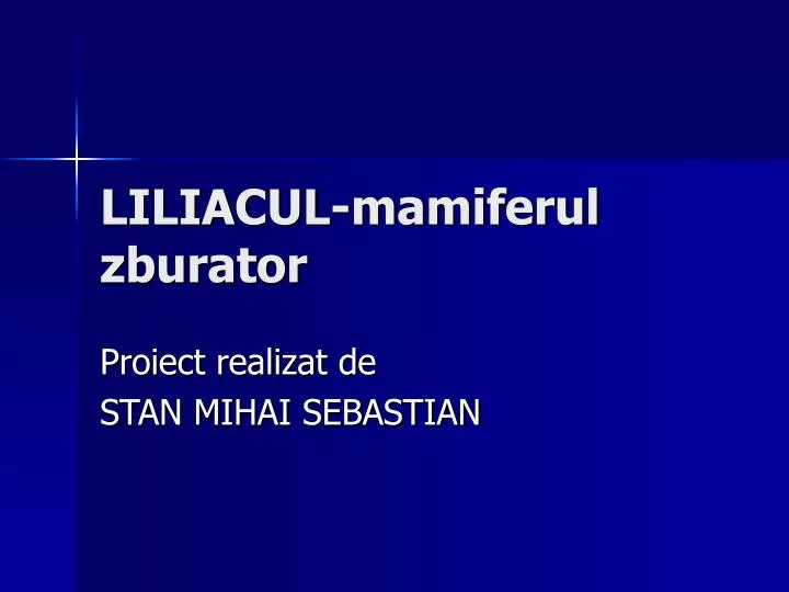 liliacul mamiferul zburator