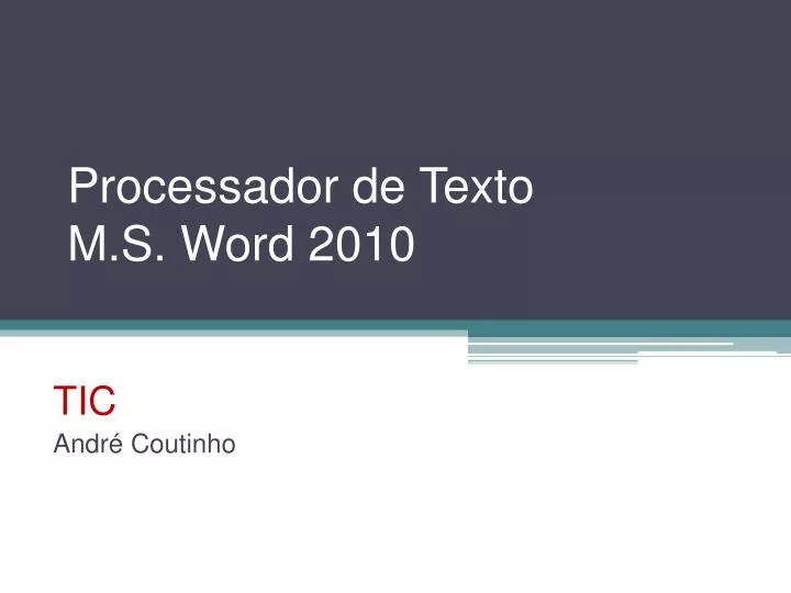 processador de texto m s word 2010