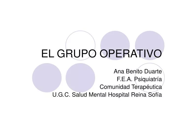 el grupo operativo