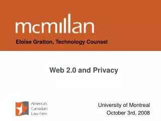 Web 2.0 and Privacy