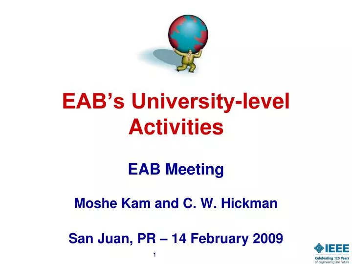 eab s university level activities