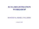 ECSA REGISTRATION WORKSHOP - slide 1