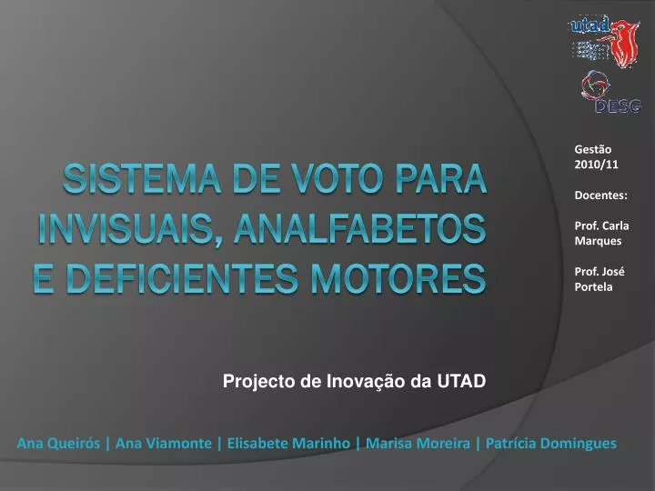 projecto de inova o da utad