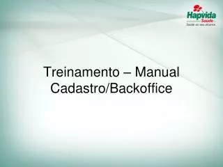 treinamento manual cadastro backoffice