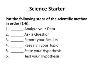 Science Starter