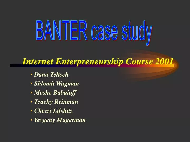 internet enterpreneurship course 2001