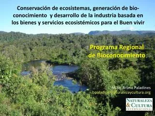 programa regional de bioconocimiento