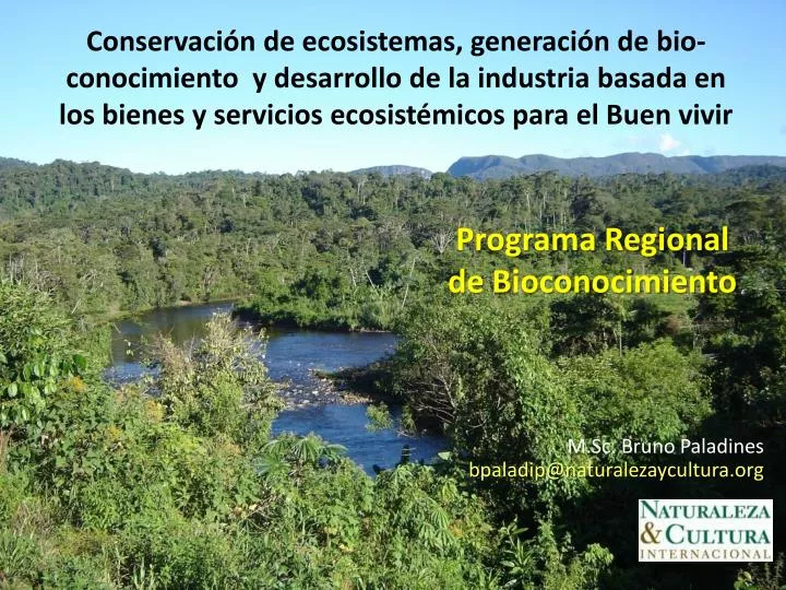 programa regional de bioconocimiento