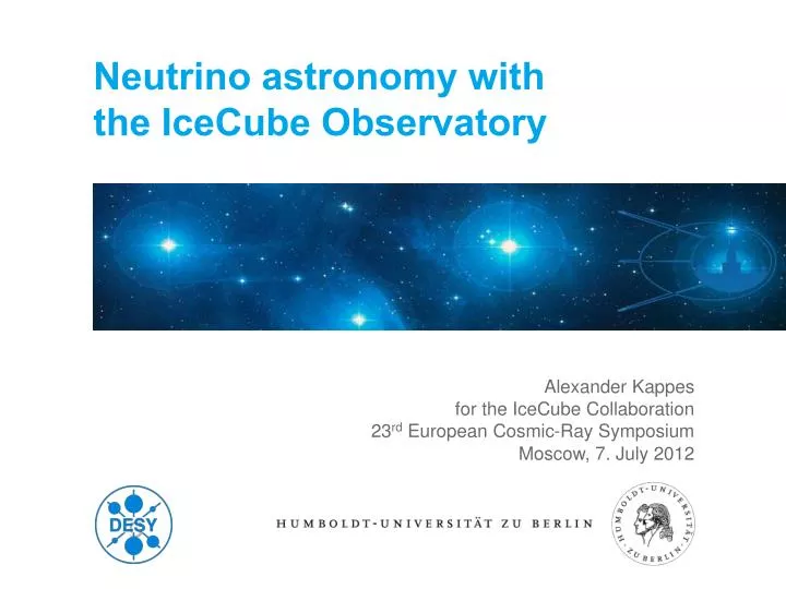 neutrino astronomy with the icecube observatory