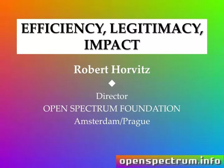 efficiency legitimacy impact