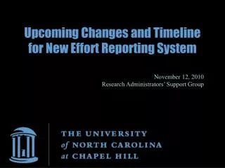 Upcoming Changes and Timeline for New Effort Reporting System