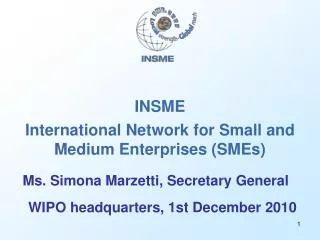 INSME International Network for Small and Medium Enterprises (SMEs)