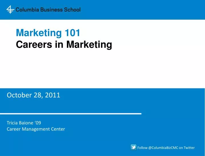 marketing 101 careers in marketing