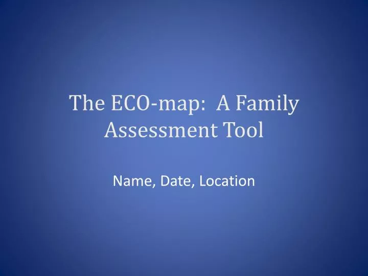 the eco map a family assessment tool