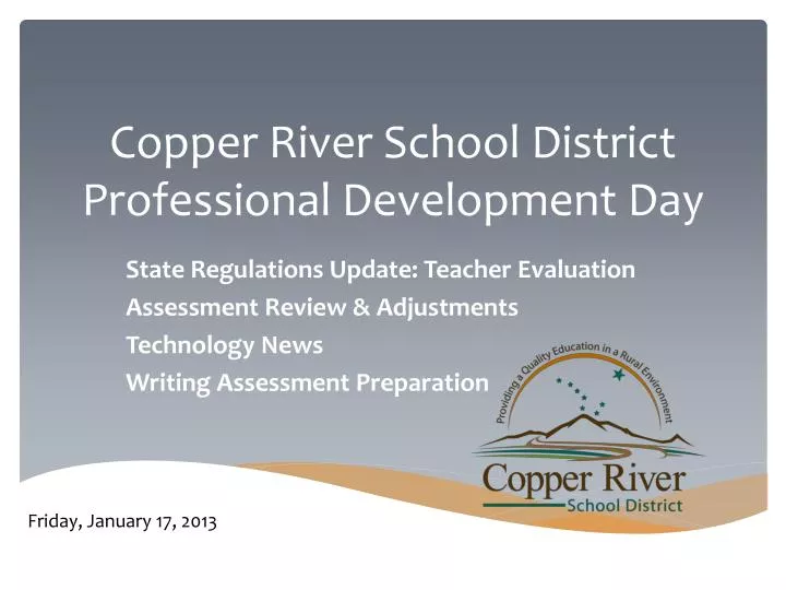 copper river school district professional development day