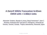 A Zero-IF 60GHz Transceiver in 65nm CMOS with > 3.5Gb/s Links - slide 1