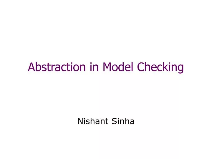 abstraction in model checking