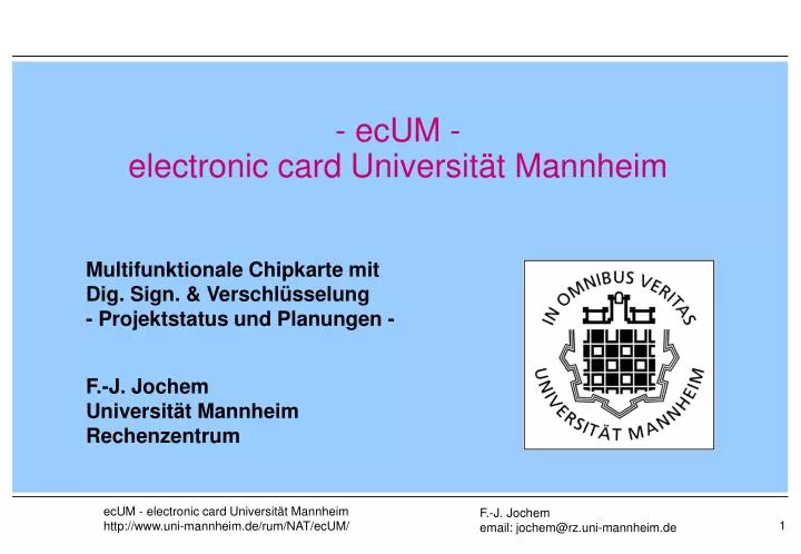 ecum electronic card universit t mannheim