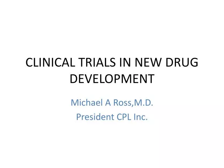 clinical trials in new drug development
