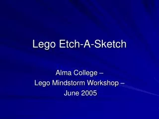 Lego Etch-A-Sketch
