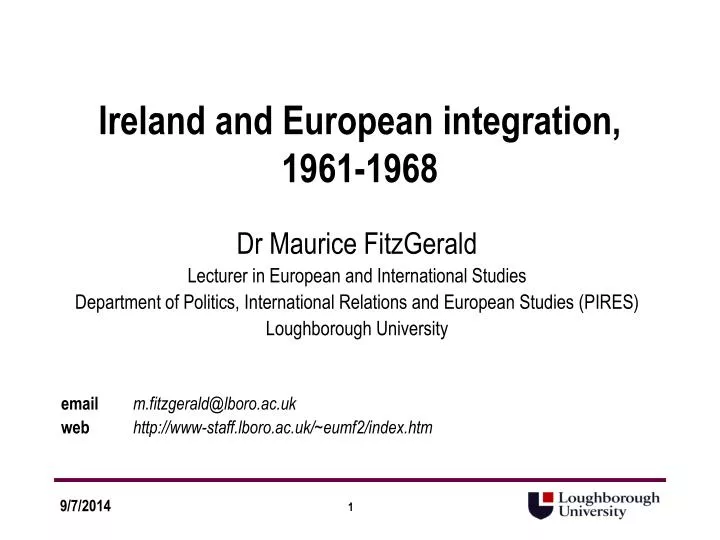 ireland and european integration 1961 1968