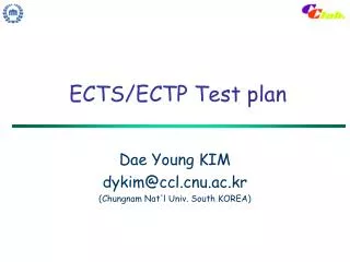 ECTS/ECTP Test plan