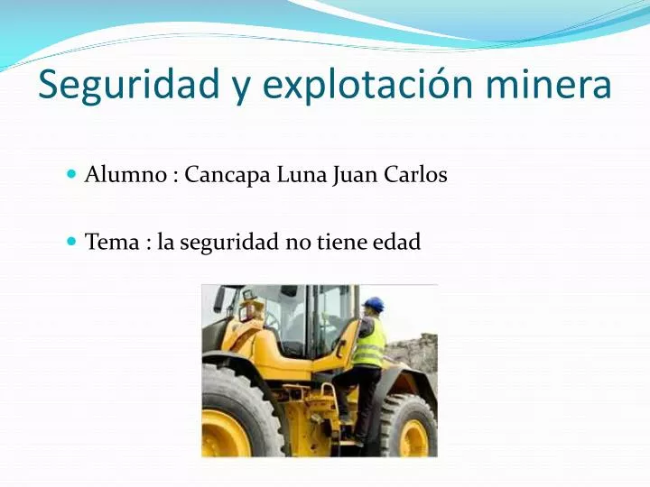 seguridad y explotaci n minera