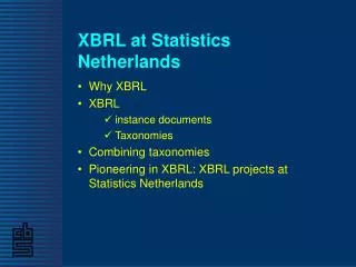 XBRL at Statistics Netherlands