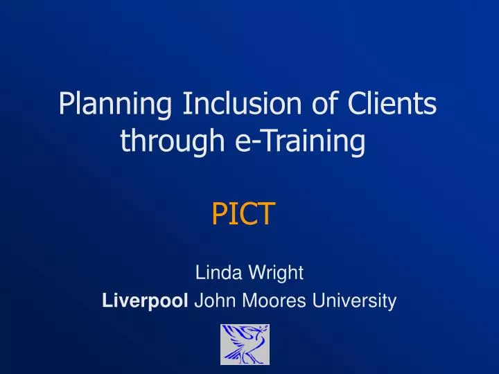 planning inclusion of clients through e training pict