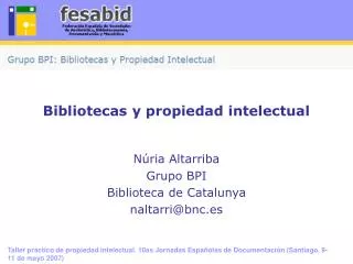 bibliotecas y propiedad intelectual