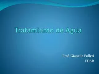 tratamiento de agua