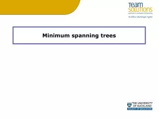 Minimum spanning trees
