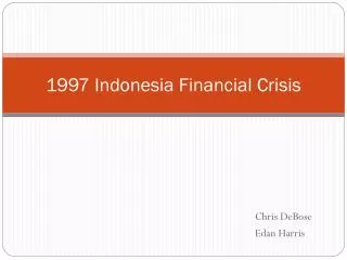 1997 Indonesia Financial Crisis